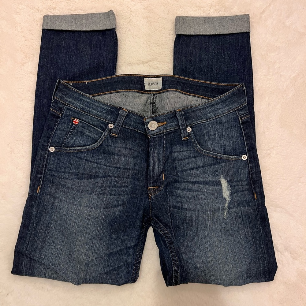 Hudson Bacara Crop Straight Cuffed Jeans